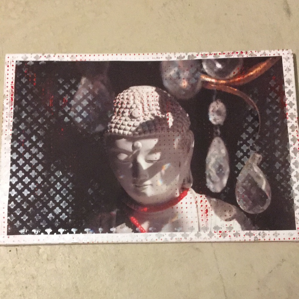 Elegant Buddha Art Original Black and White only one made